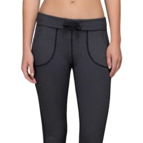 Lululemon "Skinny Will" drawstring leggings in heathered purple, size 6. - Picture 5 of 14